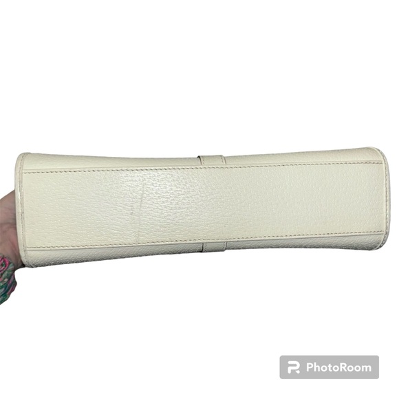 Gucci Authentic Vintage Mini Jackie Tote Bag Purse in Cream Off White Leather - Picture 8 of 15